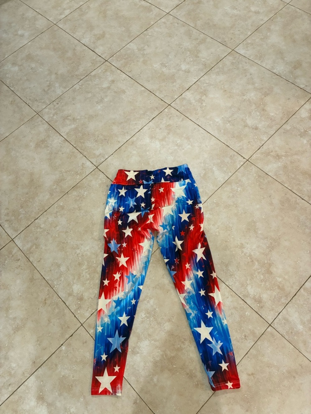 Kids Star-Spangled Red & Blue Leggings